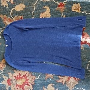 Margaret O'Leary 100% Cotton Long Body Sweater, Crew Neck, Thumb Holes, Large